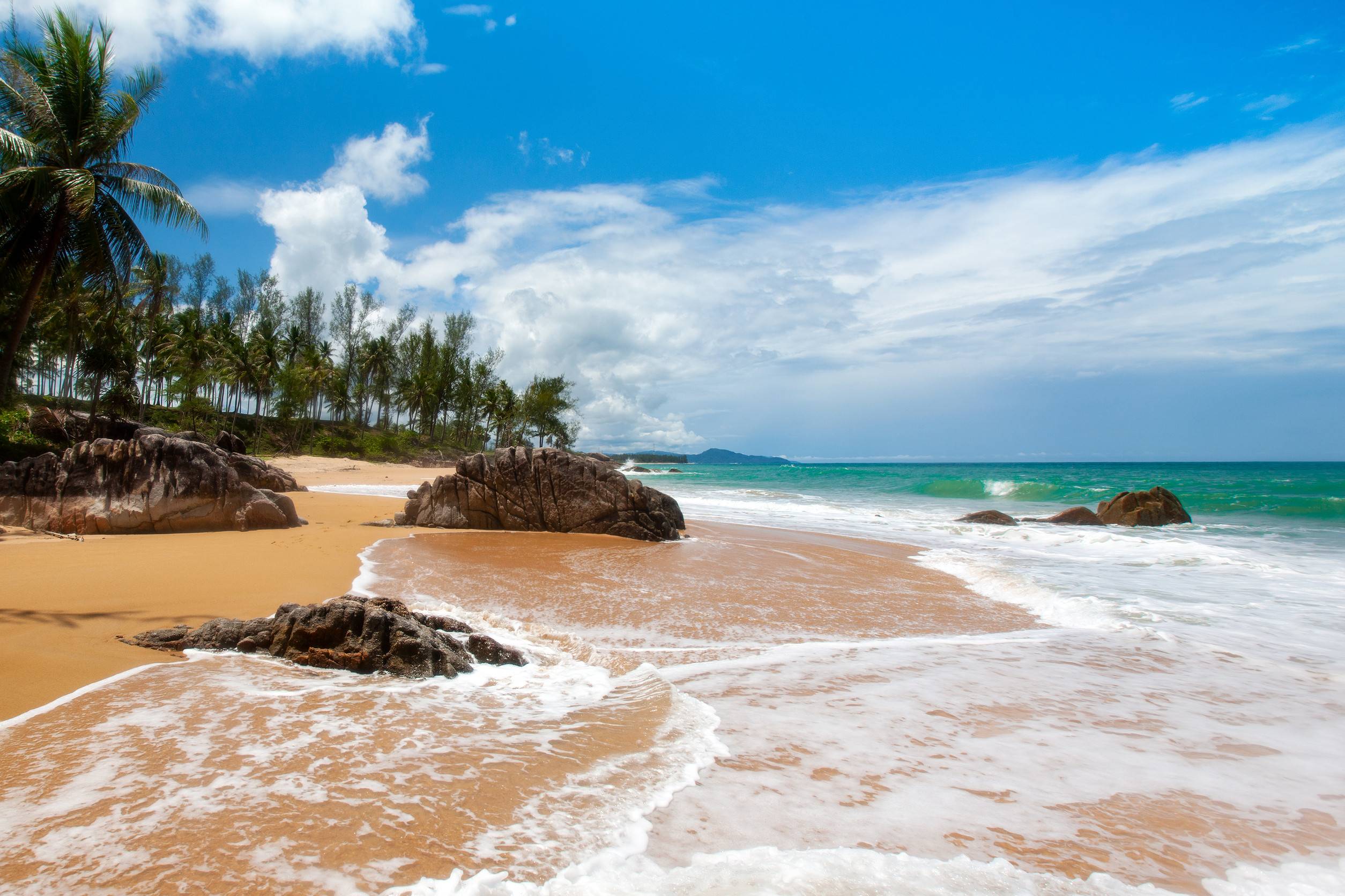 Beautiful Landscape Of The Indian Ocean Coast With A Sandy Beach