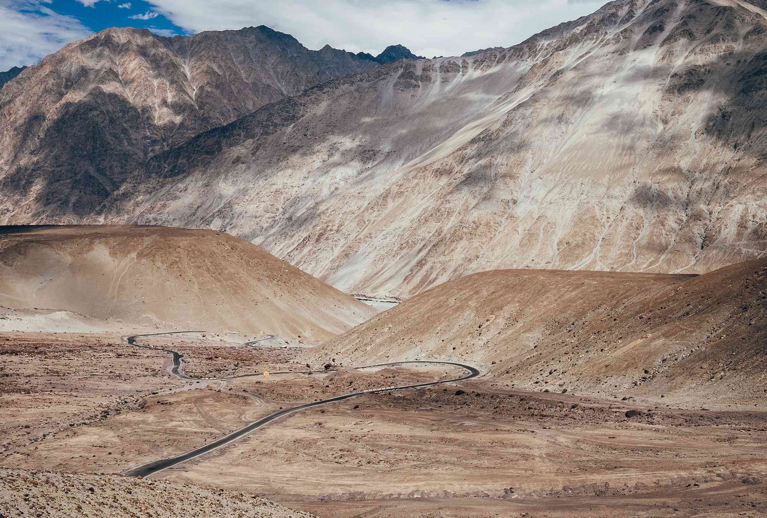 Mountain Road In Nubra Valley North India